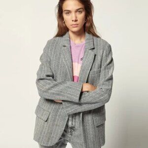 Isabel Marant Etoile Grey Wool Charly Blazer